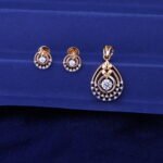 22k Rose Gold Pendant Set For Women SPDG5539
