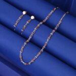22k Rose Gold Fancy Pendant Set For Women SPDG5600
